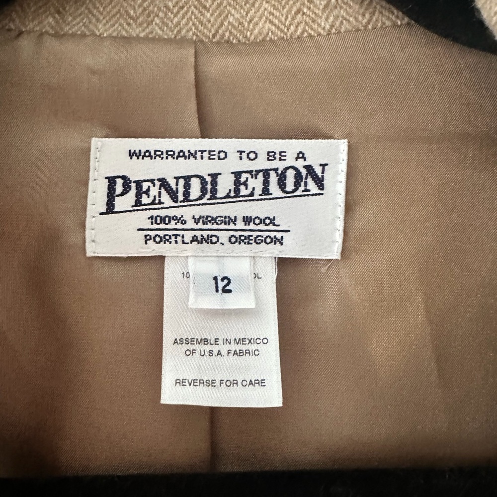 Pendleton Women's Wool Blazer, Beige, size 12 - Picture 2 of 9